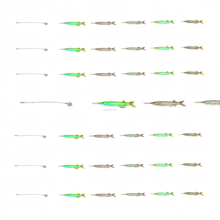 Ballyhoo Mackerel Single Holographic Flash Dredge Teaser Fish Strips Spreaders Bars Plastic Saltwater Fishing Lure Accessories