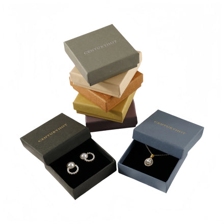 Custom 9*9*3cm Cardboard Jewelry Box Personalized Jewelry Packaging Box Necklace Lid Paper Box With Logo