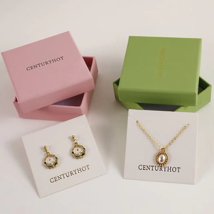 Custom Logo Jewelry Box Eco-Friendly Lid and Base With Pouch for Earrings Rings Necklaces Bracelets Gift Jewellery Packaging