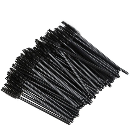 MASSA Disposable Eyelash Mascara Brushes 50pcs/pack Nylon Applicator for Eyebrow Comb Eye Lashes Cleaning Makeup-Mascara Comb