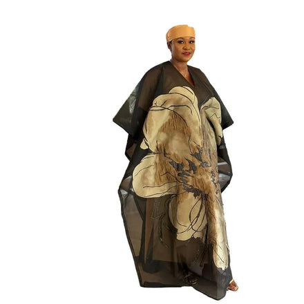 Brand New Two-Piece African Women's Dress Embroidered Boubou Dress Made from Authentic African Fabric Premium Clothing