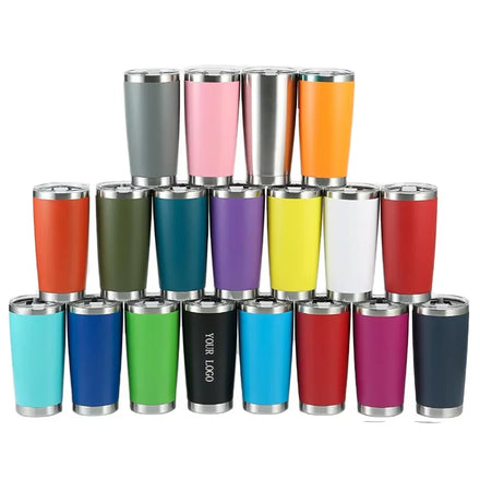 Custom Logo Promotional Gift 20oz Matte Double Wall Insulated Stainless Steel BPA Free 6-12hr Thermal Insulation Tumbler