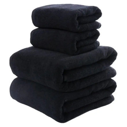 Best Seller Custom Logo Beauty Hair Black Salon Towels 100% Cotton Remover Black Face Towel for Barbershop