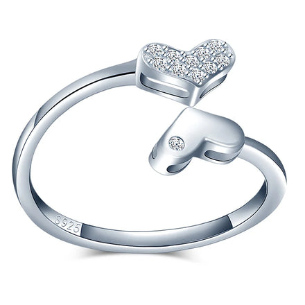 Real Sterling Silver Wedding Ring for Women Diamond Cubic Zircorn Rings