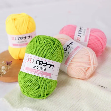 Crocheting Handcraft Knitted Acrylic Handmade 100g Crochet 8ply Milk Cotton Yarn
