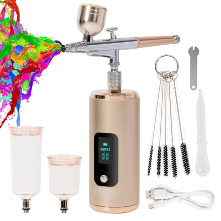 Airbrush-Kit Rechargeable Cordless Airbrush Compressor Auto Handheld Airbrush Gun Portable Wireless Air Brush Set