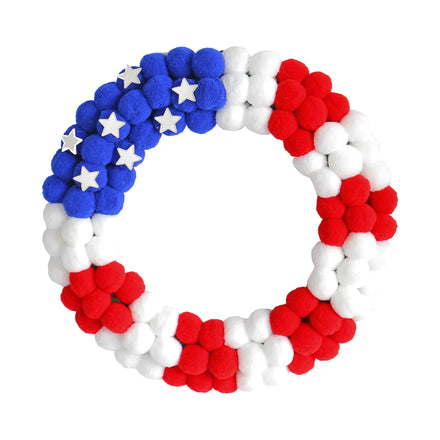 USA Independence Day Wreath Decorations Family Holiday Decorations Props Independence Day Hair Ball Ornaments