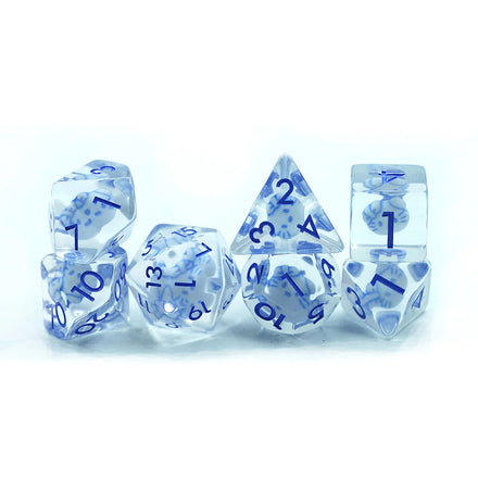 Custom Logo D6 D20 Sided Polyhedral Resin Blue HelloKitty Cat Dice Set for Board Games Made From Resin Material