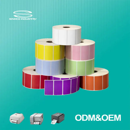 80mm New Colorful Adhesive Paper Label Waterproof Heat-Resistant Shipping Label for Promotion Delivery and Luxury Fashion