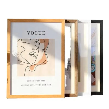 Museum-Quality Customized Black Wood Photo Frame 40x60 UV-Printed Poster Picture 6x8 A4 Desktop Stand Wall Hanging Money Custom