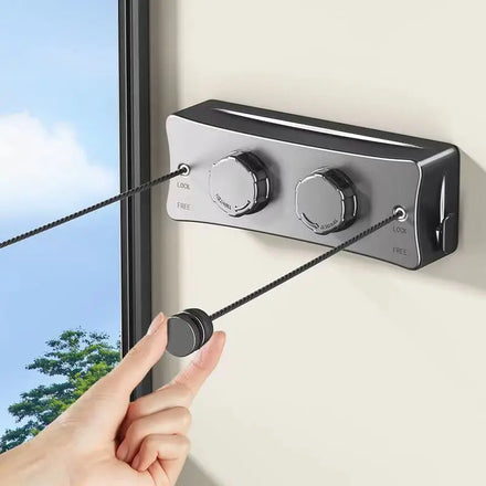 Heavy Duty Clothes Stainless Steel Retractable Wire Pull Out Space Saving Wall Pulleys Portable Clothesline