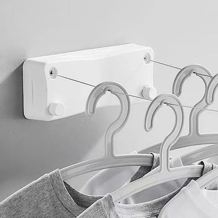 Clothes Drying Pulley Wall-Mounted Outdoor Rope Portable Retractable Clotheslines