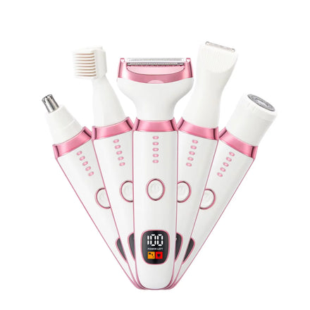 Electric Razor for Women 5 in 1 Rechargeable Painless Body Razors and Facial Hair Remover for Bikini Leg Body Face Underarm