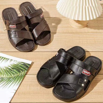 Men's PVC Comfort Casual Slippers New Design Hard-Wearing Popular Fashion Trend Casual Shoes with Popular Slide Design