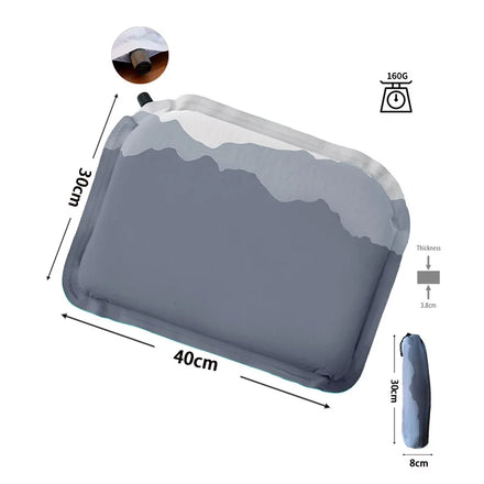 Multifunctional Portable Inflatable Seat Cushion Camping Pillow Lightweight Self-Inflating Camping Seat Cushion Pad for Stadium
