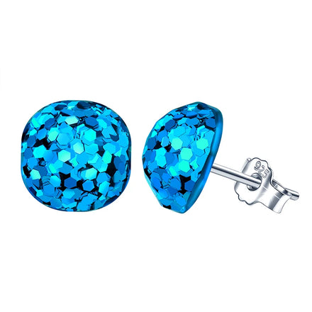 Wholesale Sparkling Resin S925 Sterling Silver Fashion Stud Earrings for Women Trendy Earrings 2023