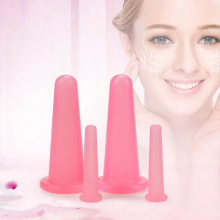 2pcs Silicone Facial Massage Cups & Lip Lift Set - Skin Detoxifying Soft Silicone Cup for Face & Lip Reusable Hypoallergenic
