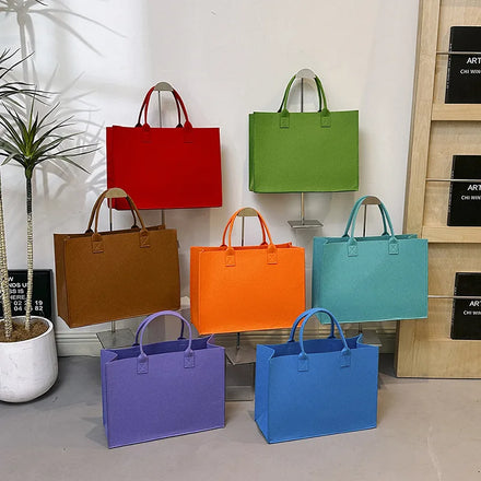 MU Factory Selling Felt Bag Customized Gift Bags Handbag Grocery Premium Reusable Shopping Felt Tote Bag