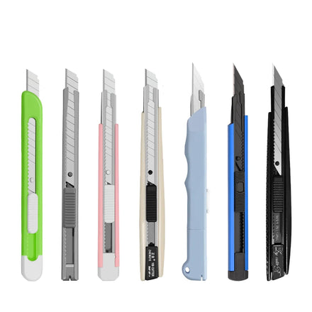 Industrial 9mm Snap Off Blade Knife Durable High Carbon Steel Auto Lock Safety Design for Construction and Box Cutting
