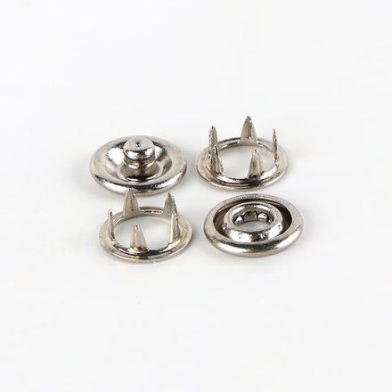 Custom 222# 9.2mm 9.5mm Silver Colorful Kids Clothes Stainless Steel Snaps Buttons Brass Metal Button