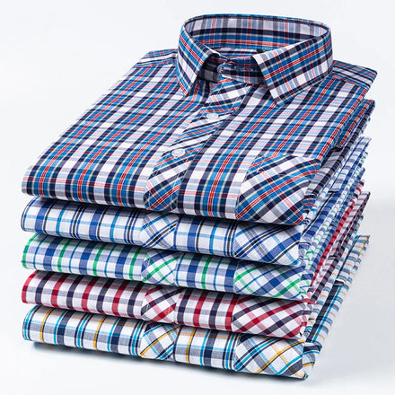 Oem Custom logo Design Springtime New Fashion Adaptable Men's Cotton Thin Shirt with Plaid Design Long Sleeve for Men's Shirt