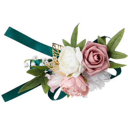 Korean Style Wedding Bridal Shoulder Corsage Bridesmaid Prom Party Dress Accessories Artificial Rose Flowers for Women