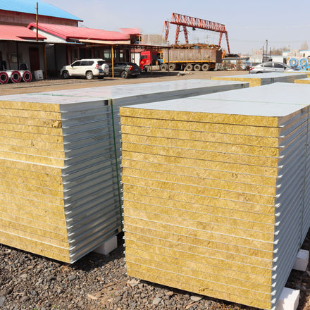 GUANGQIA High Quality Clean Room Sandwich Panels Fireproof Insulated Wall Roof Boards Rock Wool Sound Proof Panels