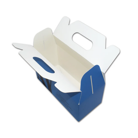 Best Selling Luxury Blue Egg Tart Box Wholesale Paper Packing for Cake Bread Snack Bakery Cookie Features Matt Lamination
