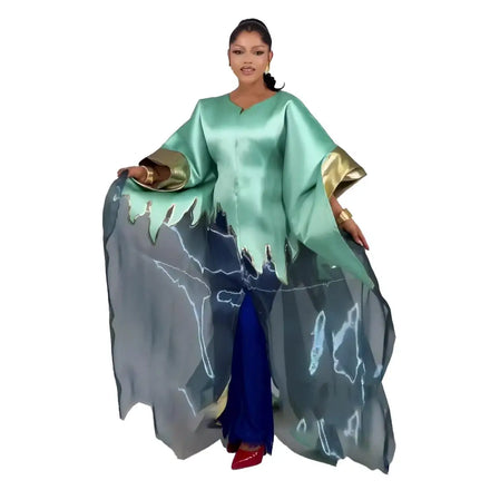 Fashion africa clothing Boubou Women's Dress Luxurious African Fabric with Embroidery Decoration Women's Clothing