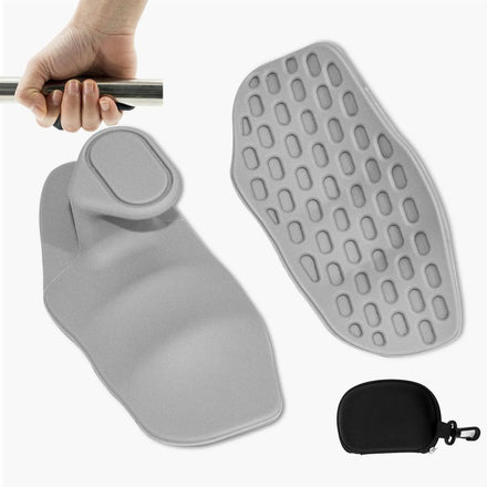 Rubber Gym Grips Fingerless Gloves for Arms Workout Durable Lightweight Hand Palm Protection for Weight Lifting Bodybuilding