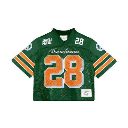 Wholesale Men's Oversized O-Neck Sports Jersey 100% Cotton Custom Mesh Hip Hop T-Shirts Silk Screen Printed 3D Long Breathable