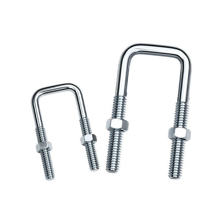 Stainless Steel Industrial Grade Zinc Finish Bolt Square U-Shaped Card Holder Unified Thread Right-Angle Square Connector Hoop