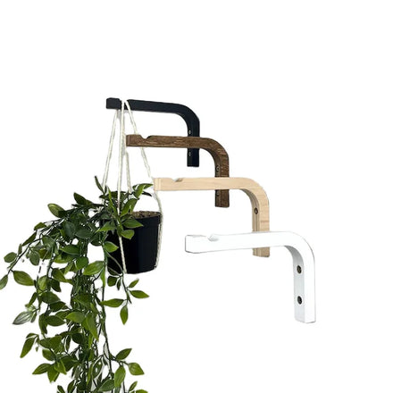 Set of 4 Minimalist Wooden Plant Hanger Hook Indoor Wall Shelf for Planter Accessories for Plant Lovers