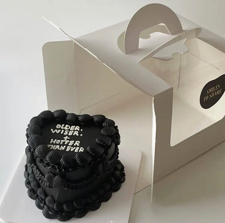 Factory Direct Macarons Pastry Cake for Cookies Bakery Gift Crepe Cupcake Donuts Hot Dog Paper Box Packaging Window Handle for S