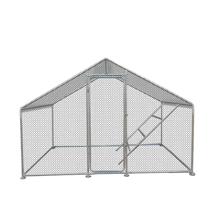 New 2x3x2m Large Assembled Galvanized Steel Chicken Coop with Run & Poultry Cages for Rabbits-Eco-Friendly Mobile Pet House