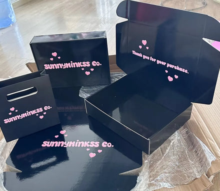 Custom Logo Black Mailer Paper Box for Shipping Box Matt Glossy Lamination T-shirt Box