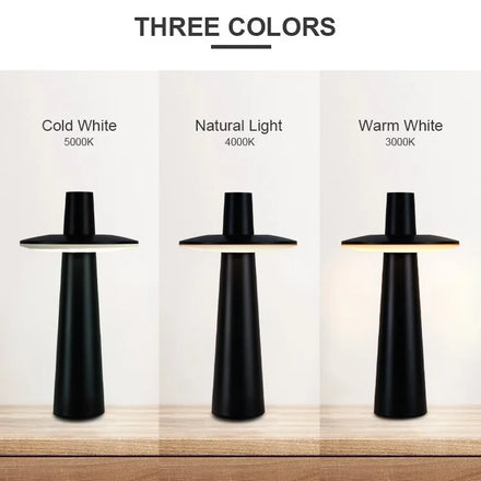 JAIYI Portable Rechargeable LED Desk Lamp - Three-color Dimmable Suitable for Bedrooms and Dining Rooms
