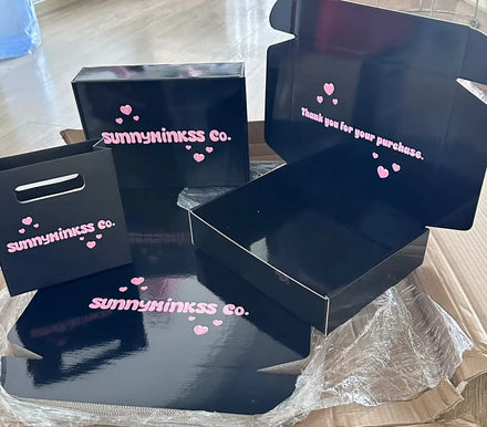 Black Custom Corrugated Paper Shipping Box Packaging Mailing Box Black Mailer Box