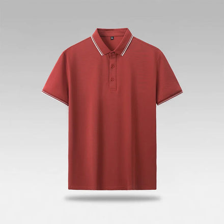 OEM custom logo embroidery printed design men's short-sleeved T-shirt 2025 summer new solid color lapel cotton polo shirt