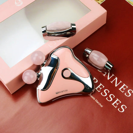 Factory Wholesale Price Skin Care Electric Facial Red Light Massager White Jade Gua Sha Scraping Therapy Beauty Tool