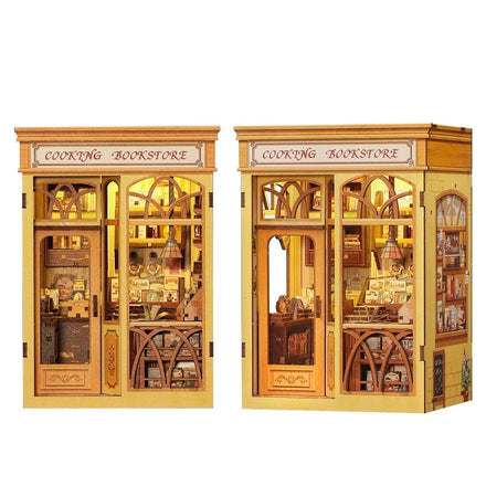 CuteBee Hot Sale BJAA202 Diy Book Nook Kit 3D Wooden Puzzle Nook Book Miniature House Kit Diy Miniature Book Nook Diy Craft Kit