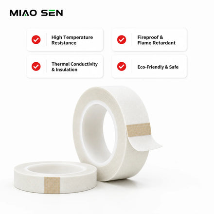 White Glass Cloth Pressure Sensitive Insulation Tape High Temperature & UV Resistant for Transformers & Electric Motors