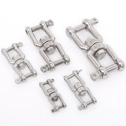 Universal Swivel Ring Figure 8 Ring Stainless Steel with Plastic Chain for Buckle Rigging Hardware Carton Box Packaging