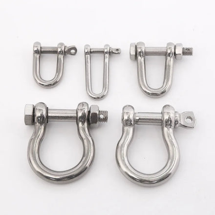 304 Stainless Steel D-Shackle Chain Connector Marine Lifting Bow-Shaped Horseshoe Buckle Hardware American Style Versatile Use