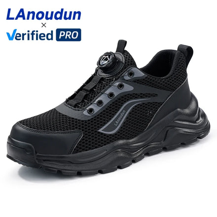 LAnoudun Sports Series Men's Anti-Puncture Work Shoes Fashion Safety Shoes for Spring and Autumn
