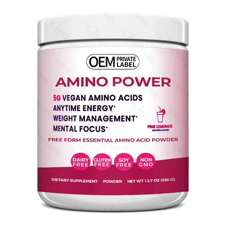 Private Label Pre Workout Powder Amino Energy with Vegan BCAA Amino Acids Natural Caffeine Amino Pre Workout for Men & Women