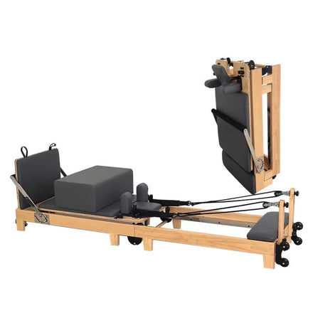 Gym Home Fitness Exercises Pilates Reformer Custom Body Building Wooden Folding Pilates Reformer Hot Sale Pilates Reformer