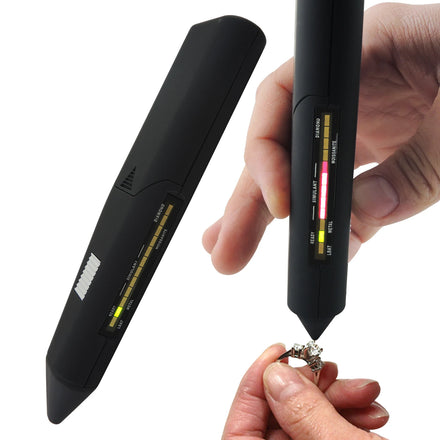 Factory Calibrated Gem Tester Professional Diamond Moissanite Tester for 2pt Stones w/ Low Battery Indicator & Rubber Grip OEM