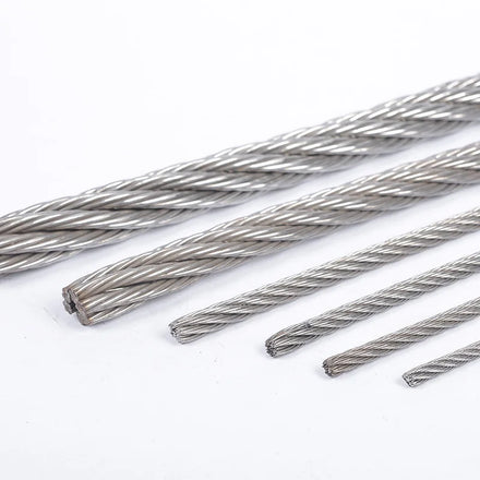 7*7 304 Stainless Steel Wire Rope Power Cableway Guardrail Greenhouse Protection Net Steel Wire Line Carton Packing Hardware