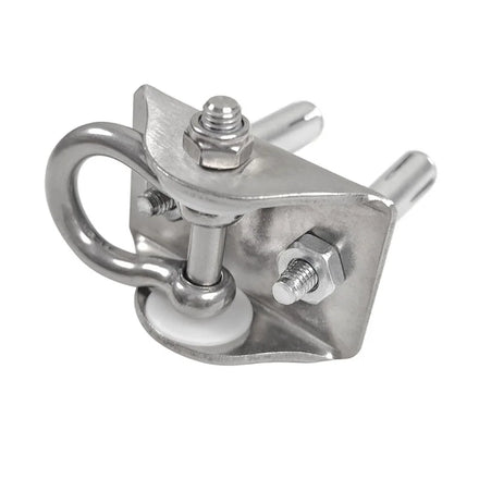 Polished Stainless Steel Indoor Swing Hanging Plate Hook Fixed or Rotatable with for Buckle Option-Hardware Product
